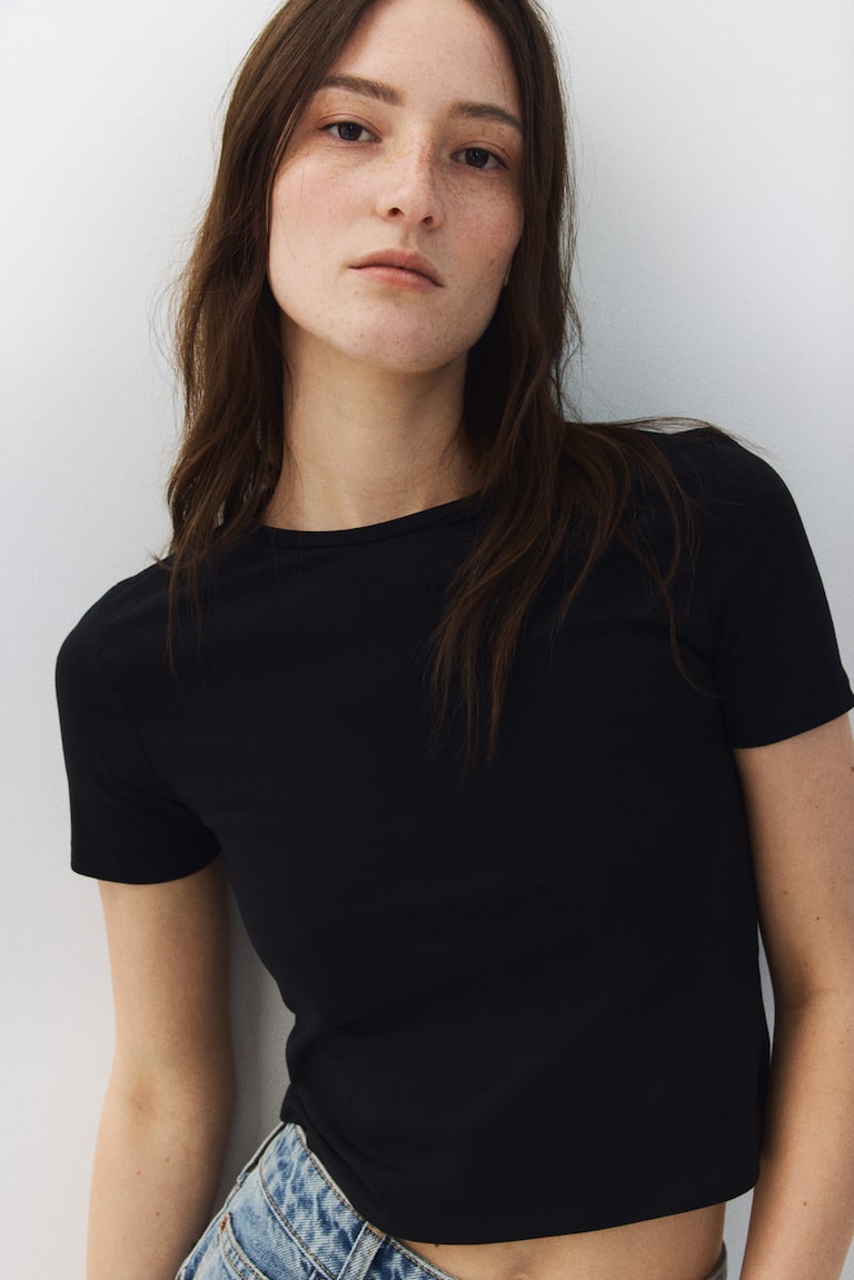 H&M Kurzes T-Shirt Schlussverkauf