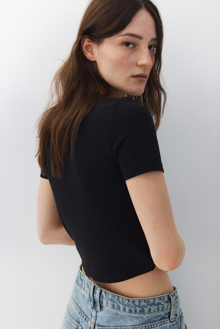 H&M Kurzes T-Shirt Günstiger Verkauf