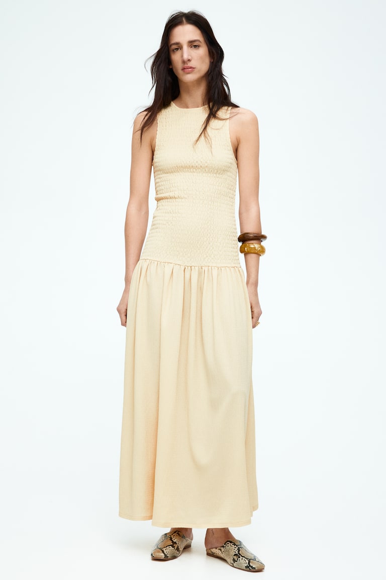 H&M Gesmoktes Jerseykleid Flash Sale