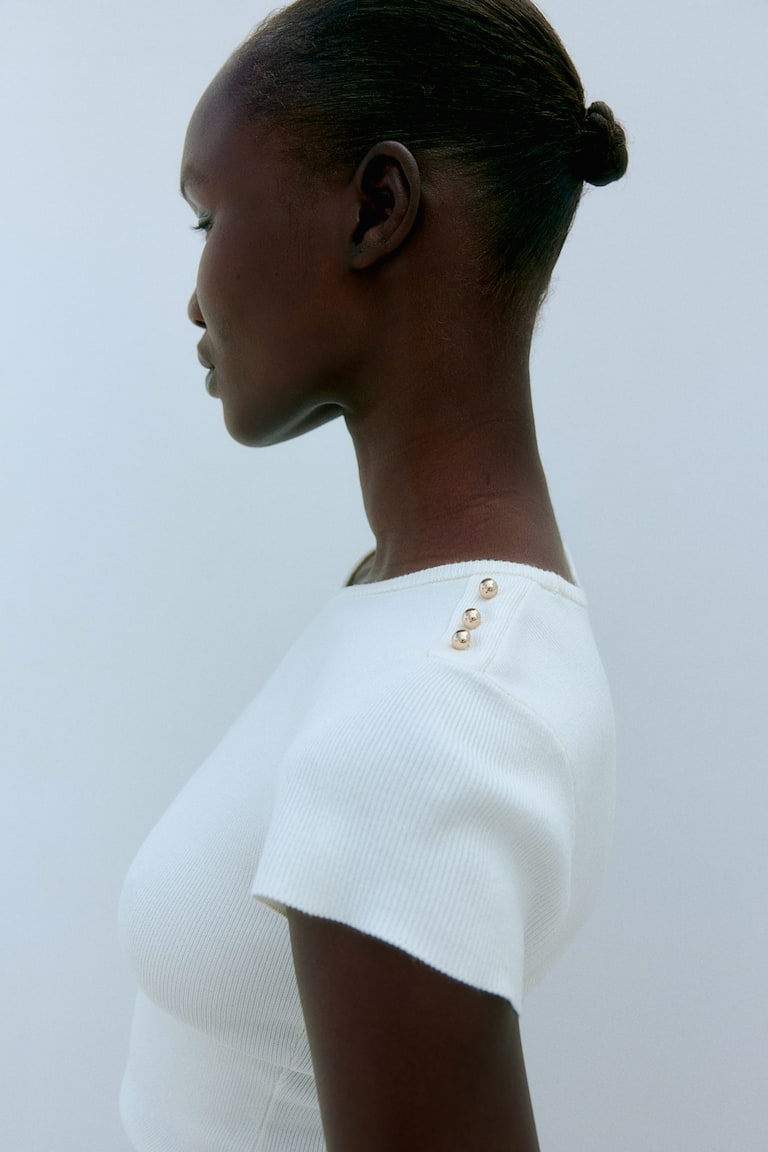 H&M T-Shirt aus Feinstrick Online Shopping