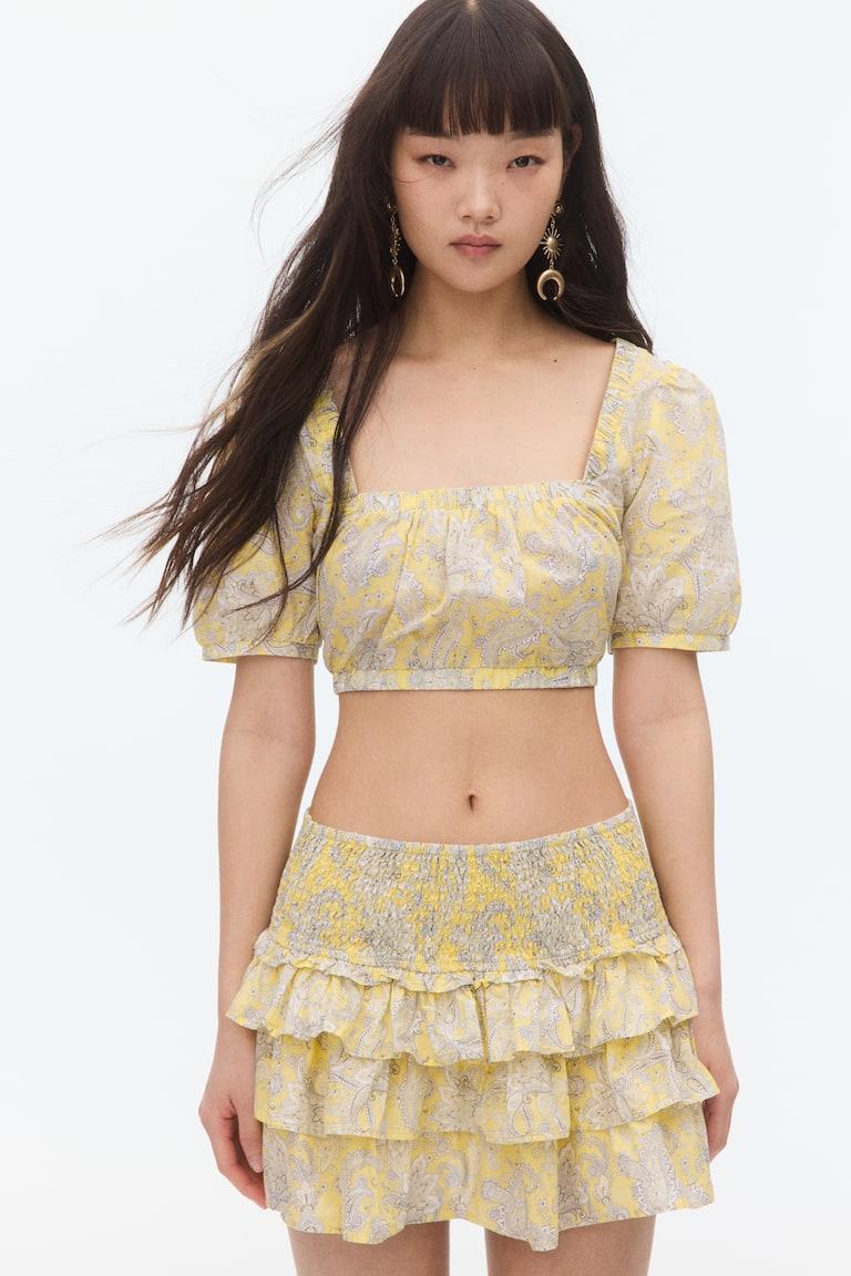 H&M Baumwollbluse mit Spitze Angebote