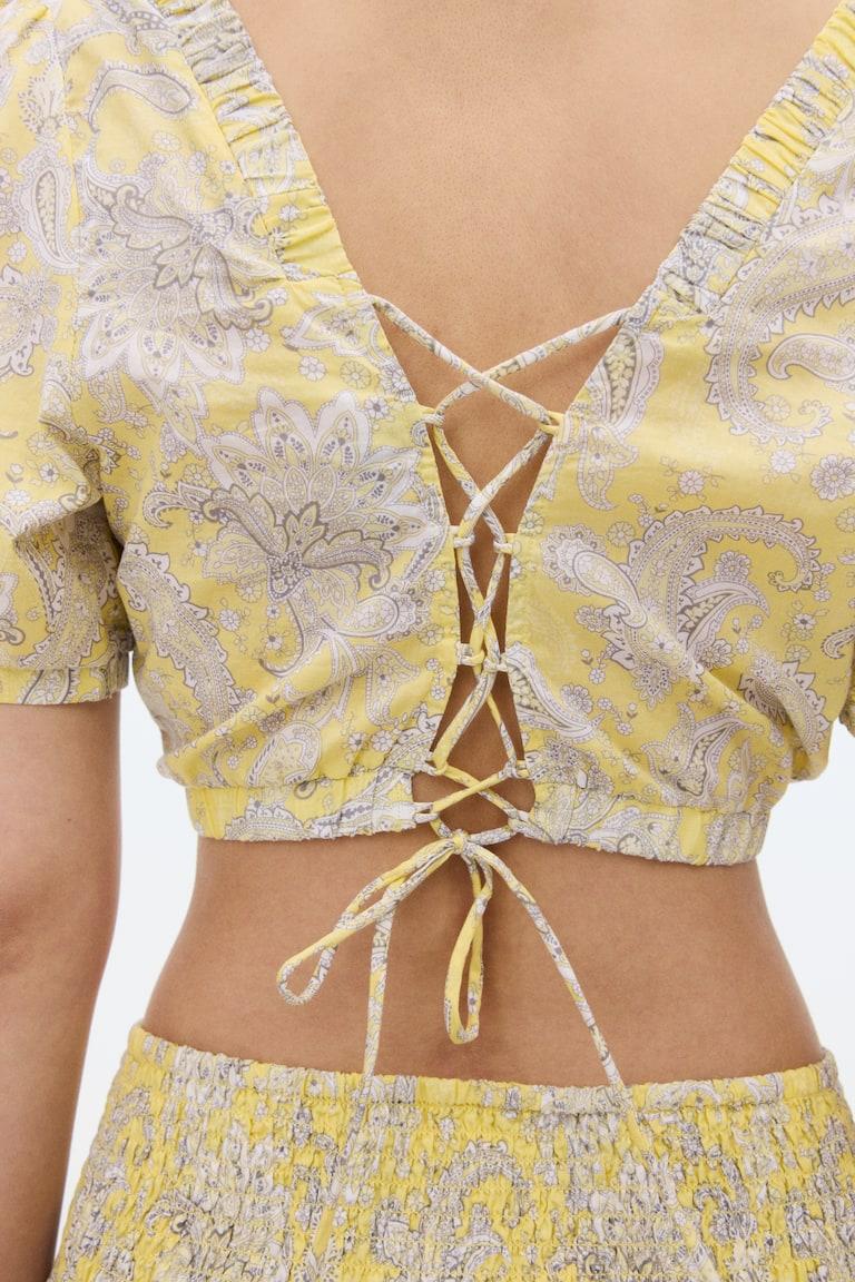 H&M Baumwollbluse mit Spitze Angebote