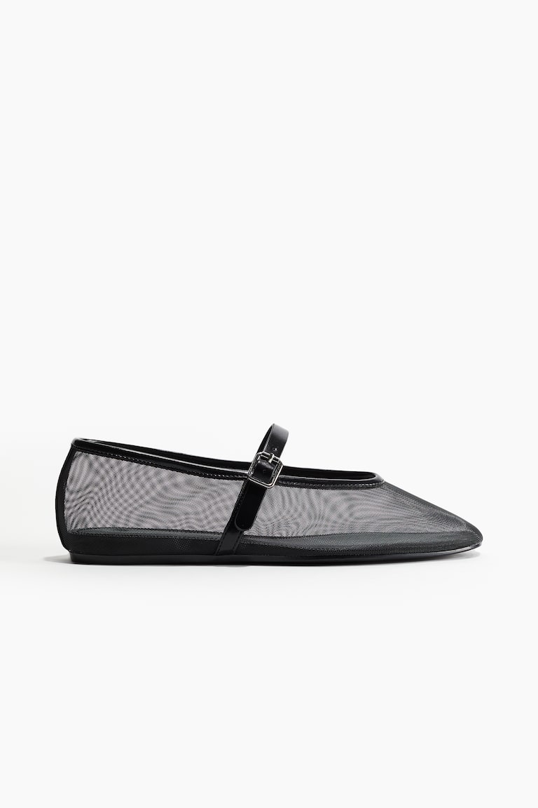 H&M Ballerinas im Mary-Jane-Stil aus Mesh Lagerräumung