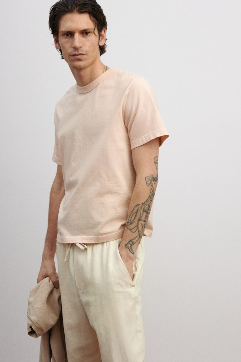 H&M Hose aus Leinen in Relaxed Fit Nur noch ein Tag übrig