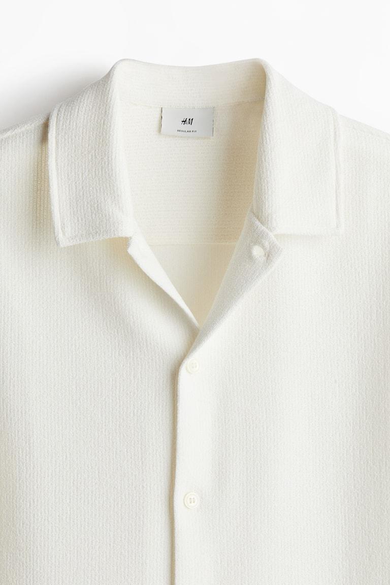 H&M Kurzarmhemd aus Jersey in Regular Fit Clearance-Verkauf