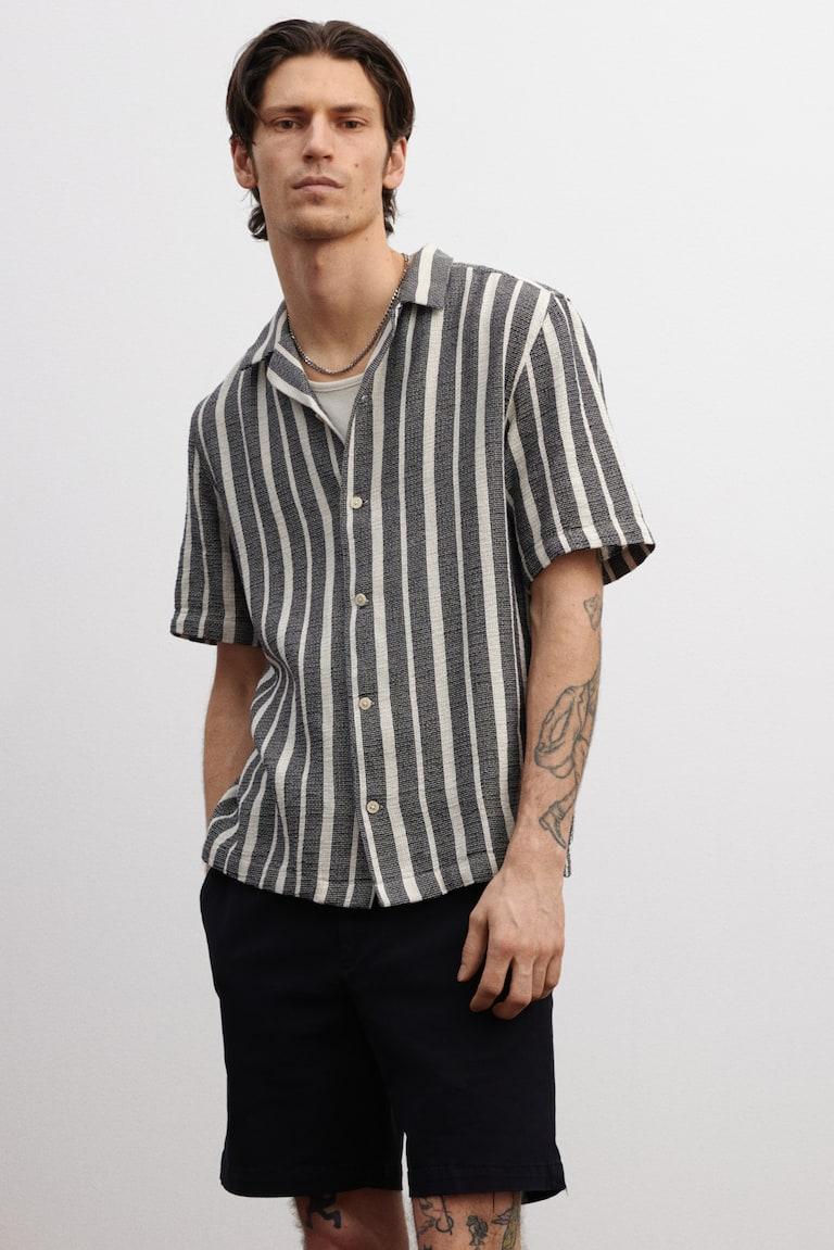 H&M Freizeithemd mit Struktur in Regular Fit zollfrei