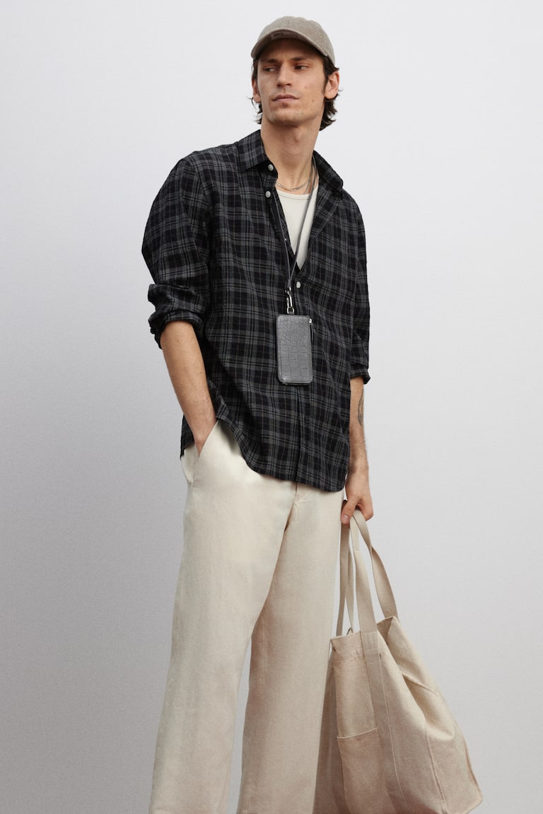 H&M Hemd mit Struktur in Loose Fit Angebote