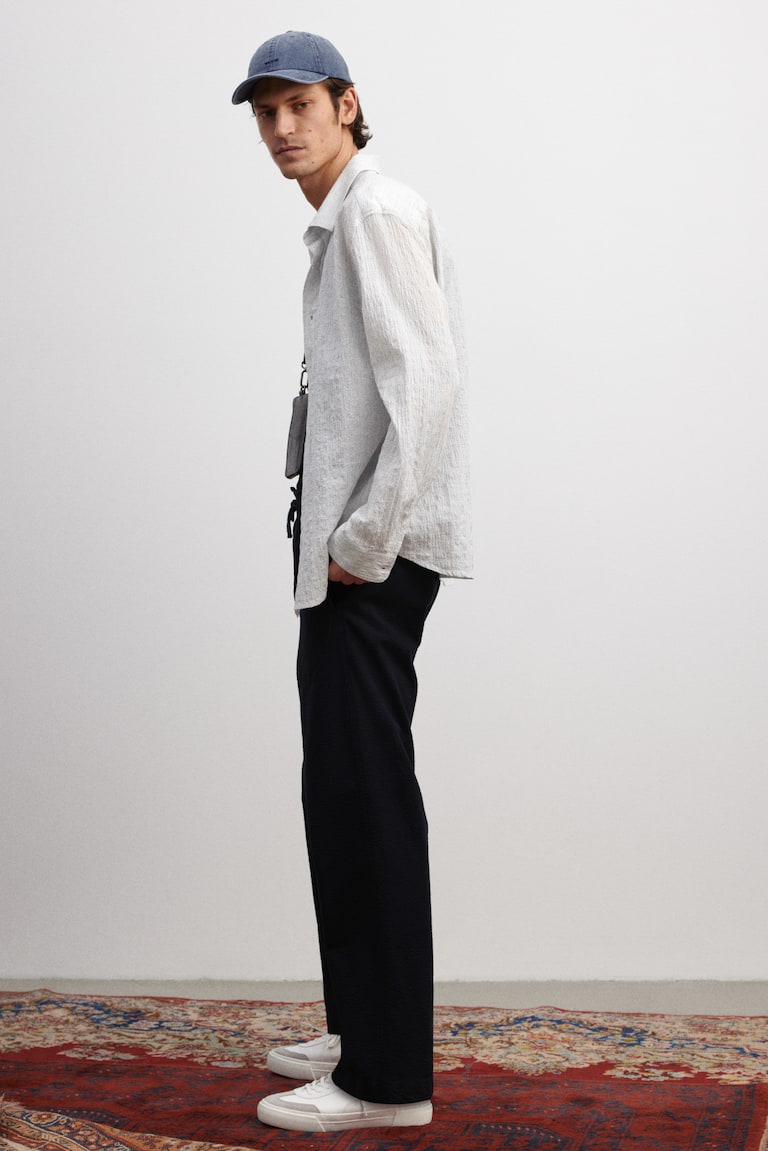H&M Seersucker-Hose in Relaxed Fit Hotsell