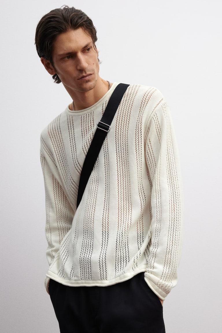 H&M Pullover aus Pointellestrick in Regular Fit Sonderangebot