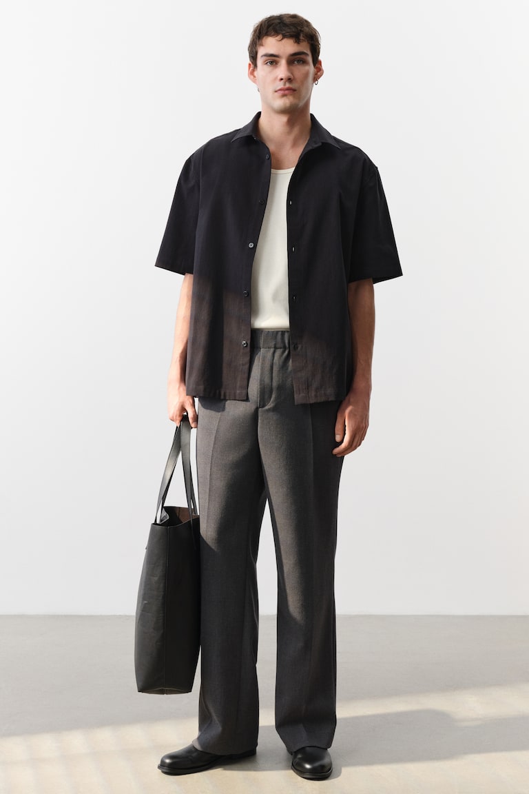H&M Hemd mit Struktur in Regular Fit Blitzangebot