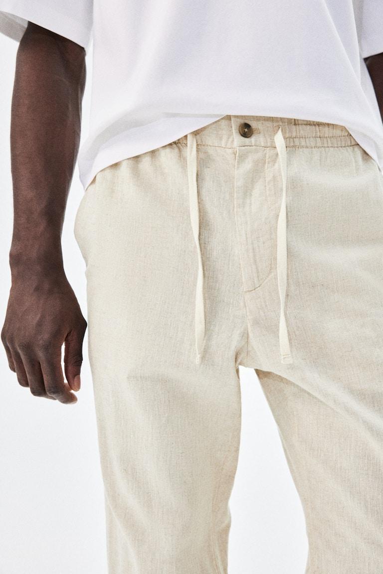 H&M Hose aus Leinenmix in Regular Fit Auslauf