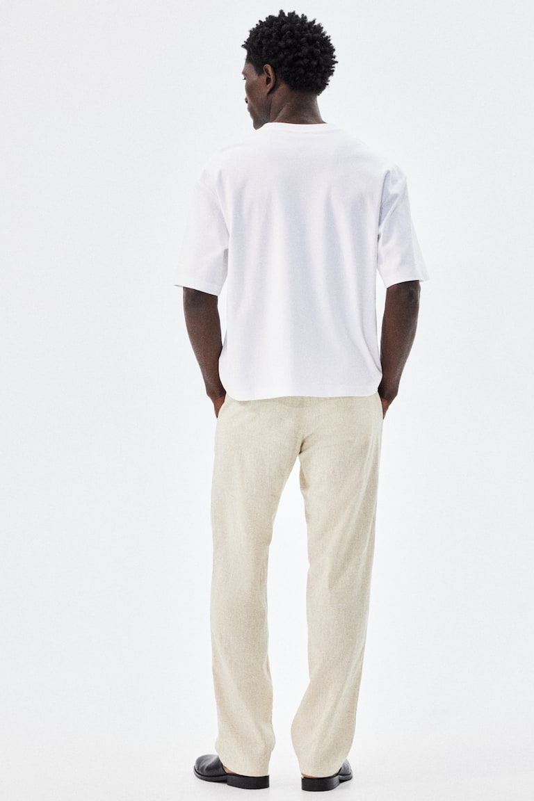 H&M Hose aus Leinenmix in Regular Fit Auslauf