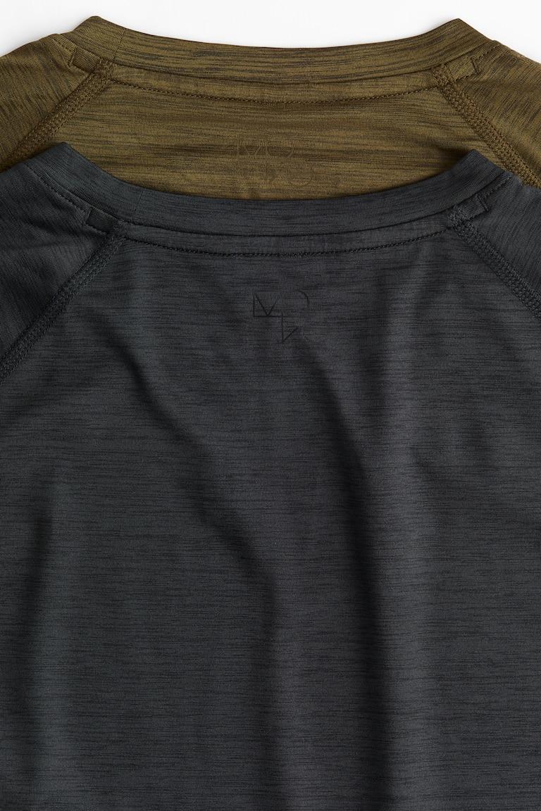 H&M 2er-Pack Sportshirts mit DryMove™ in Muscle Fit Preisnachlass