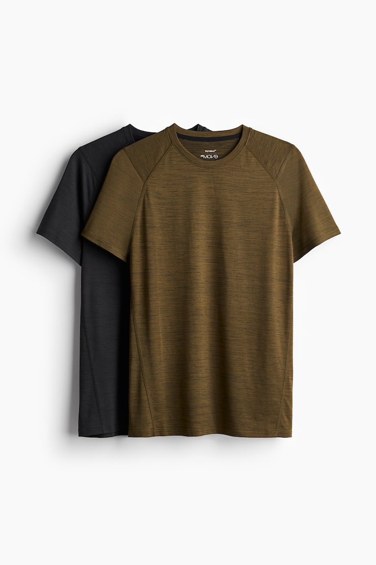H&M 2er-Pack Sportshirts mit DryMove™ in Muscle Fit Saisonschlussverkauf