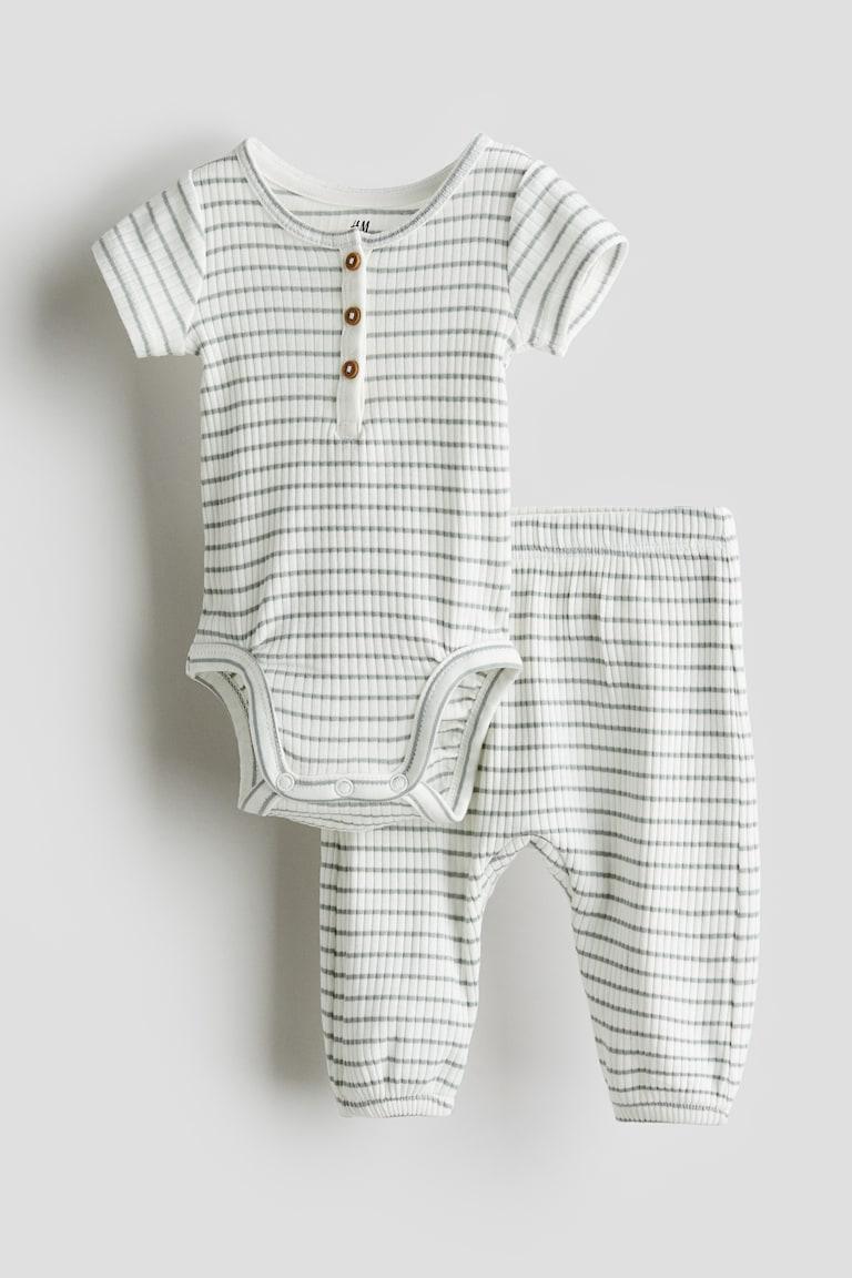 H&M 2-teiliges Set aus Baumwolljersey