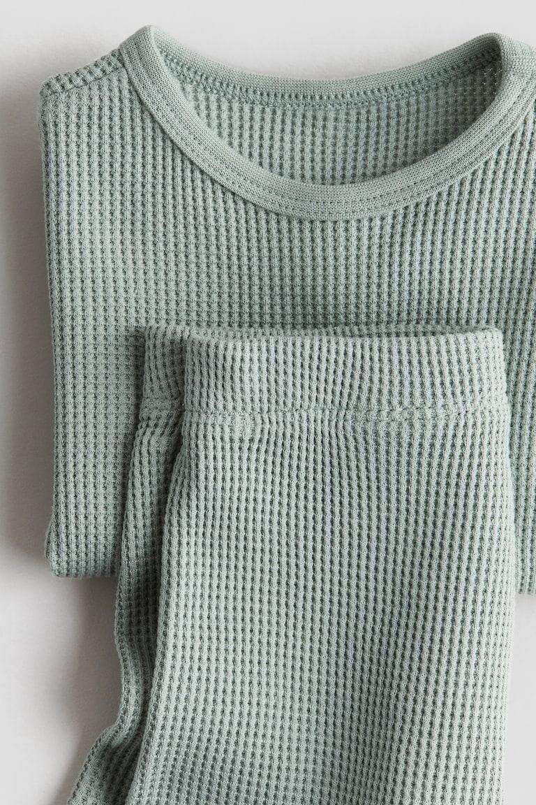 H&M Zweiteiler aus Baumwolle mit Waffelstruktur Tiefpreis