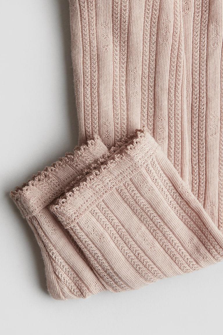 H&M Leggings aus Baumwolljersey mit Pointellemuster Im Verkauf