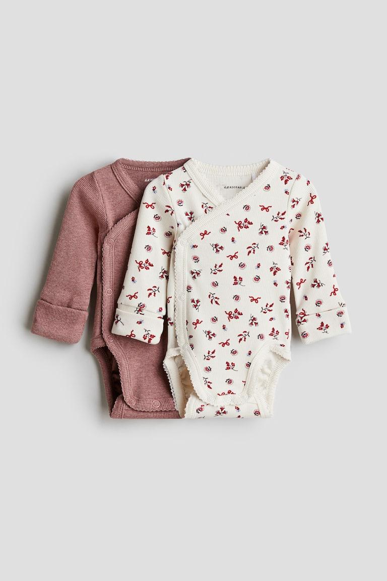 H&M 2er-Pack Bodys mit Mitwachsfunktion