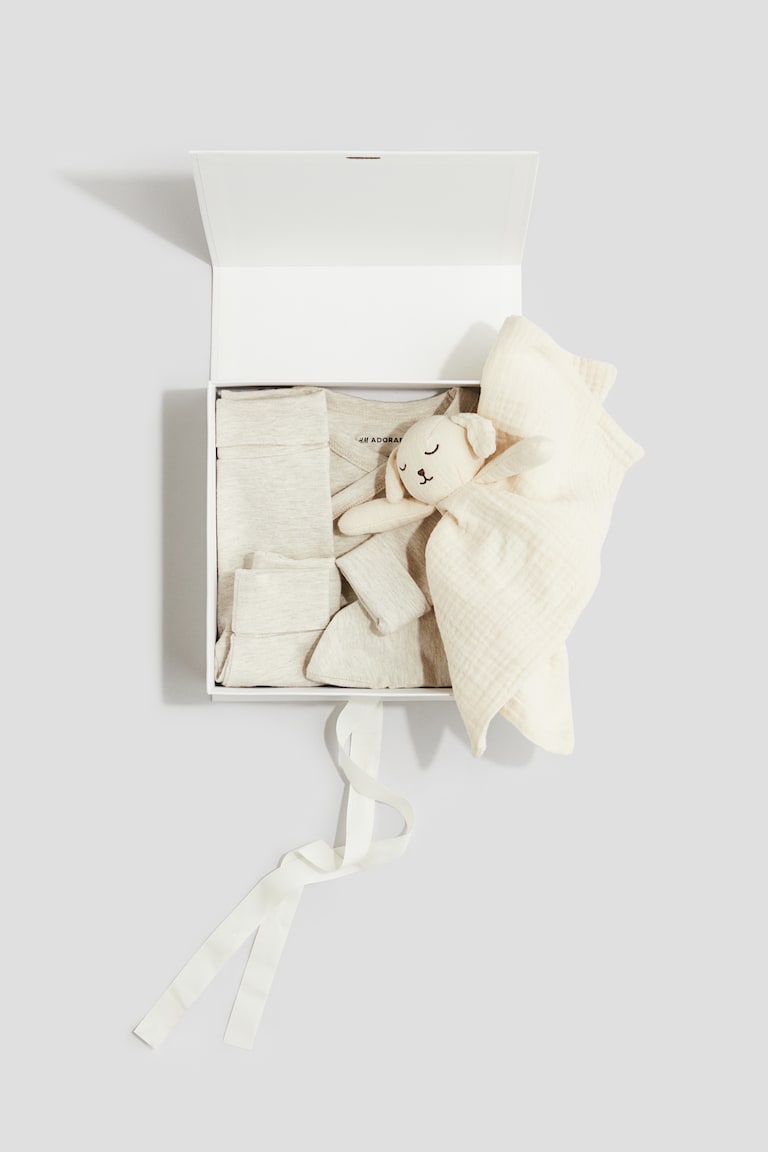 H&M Geschenkbox mit vier Teilen aus Baumwolle Günstiger Verkauf