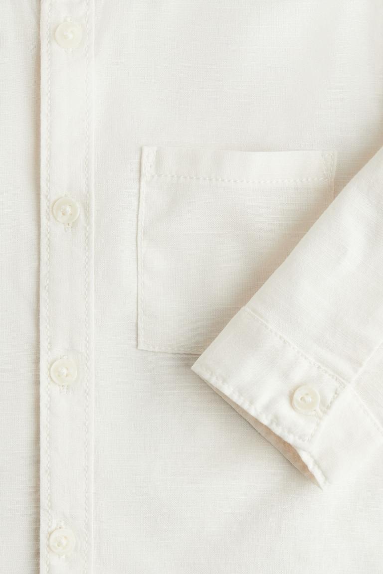 H&M Grandad-Hemd aus Baumwolle Exklusive Angebote