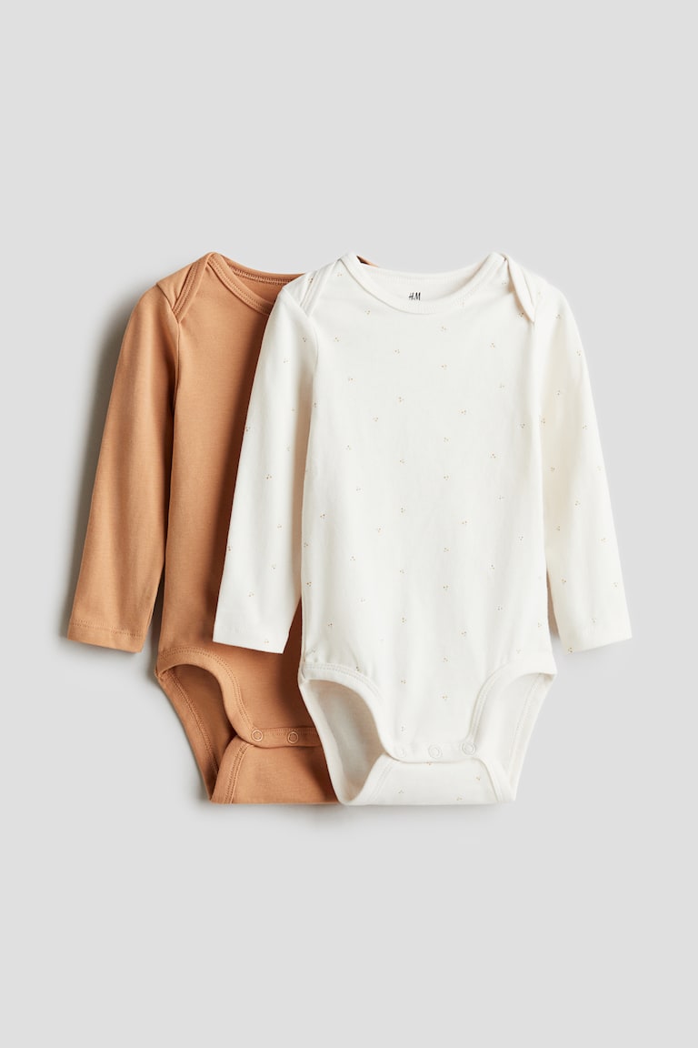H&M 2er-Pack Superweiche Wickelbodys aus Baumwolle
