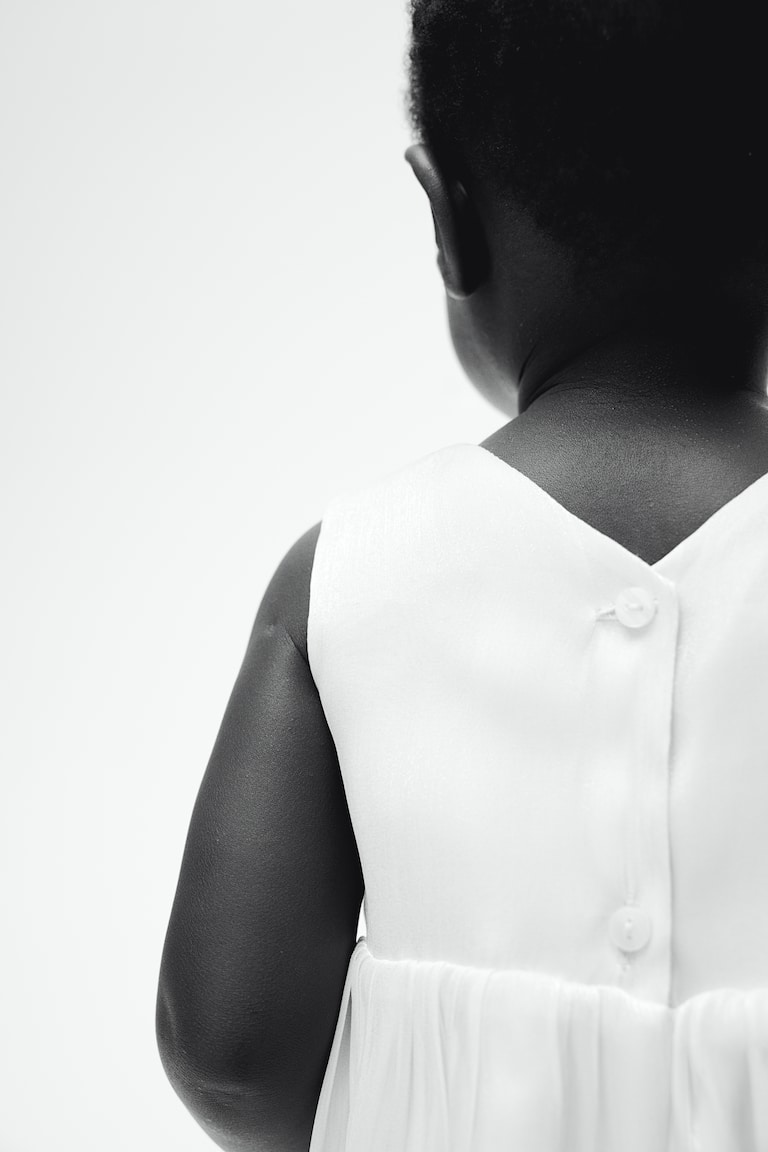 H&M Organza-Kleid mit Schleifendetail Neueste Mode
