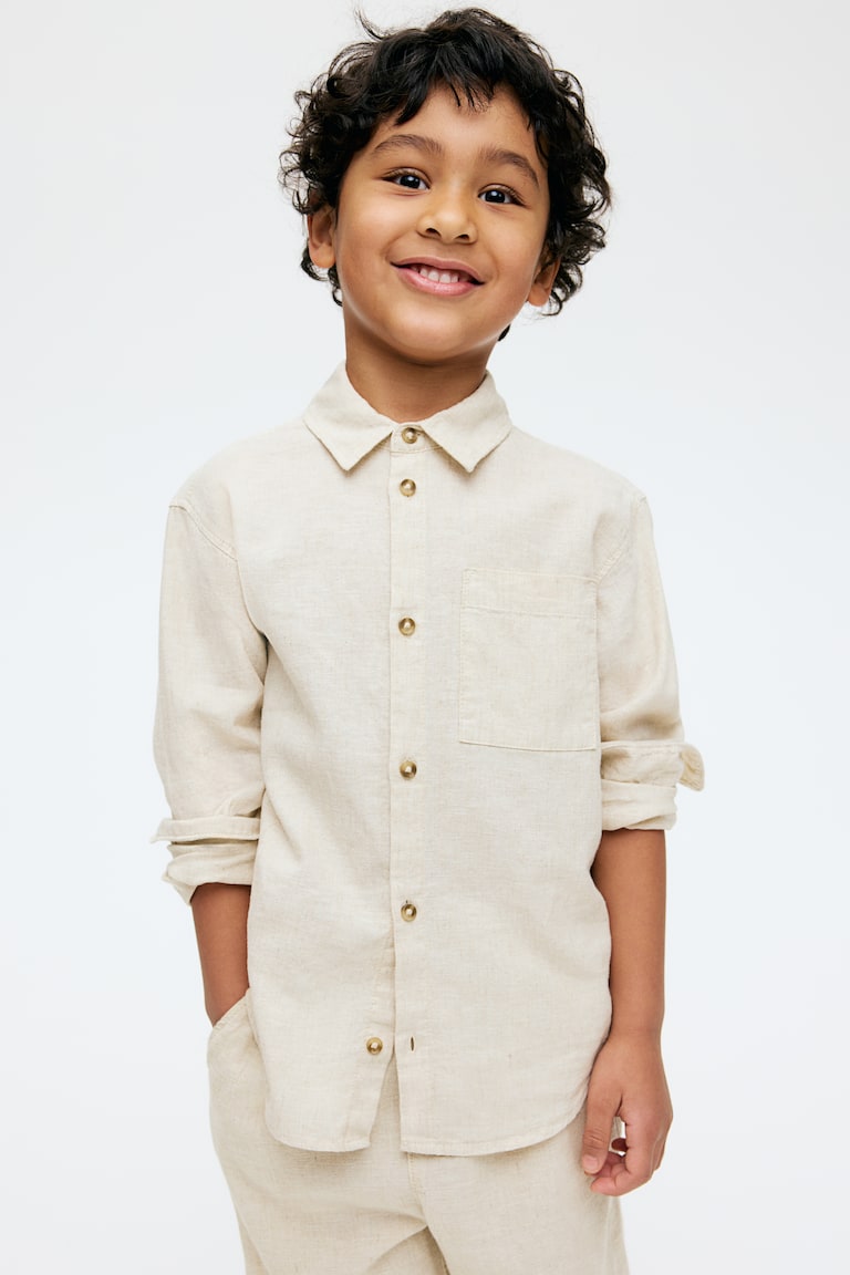H&M Hemd aus Leinenmix