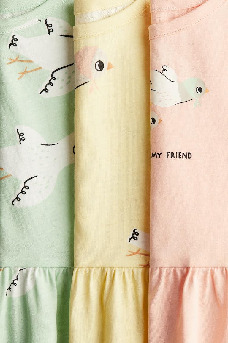H&M 3er-Pack Bedruckte Baumwollkleider Weihnachtsangebot