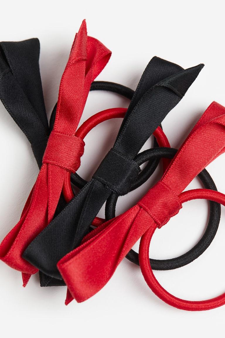 H&M 4er-Pack Haargummis mit Schleife Kostenlose Rückgabe
