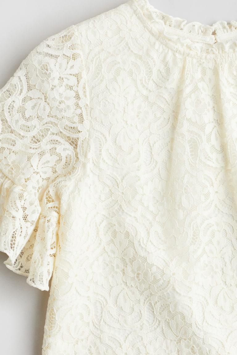 H&M Spitzenkleid mit Volantbesätzen Bis zu 65% Rabatt