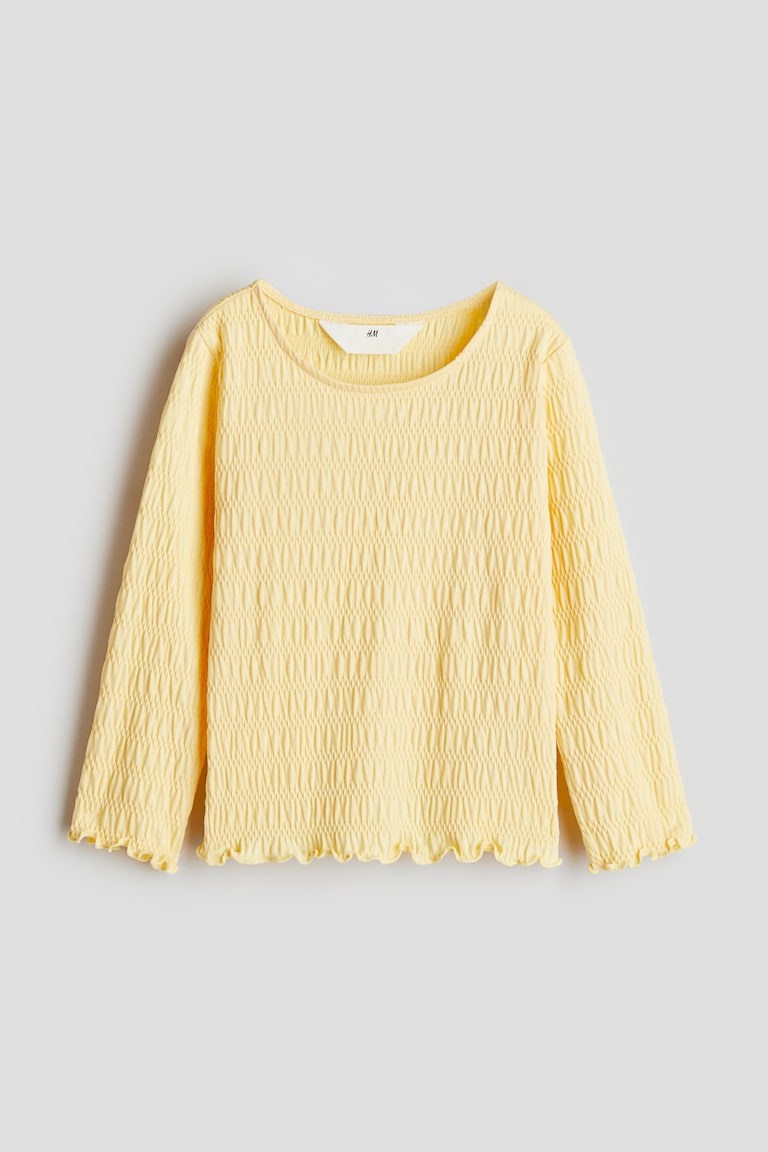 H&M Gesmoktes Jerseyshirt