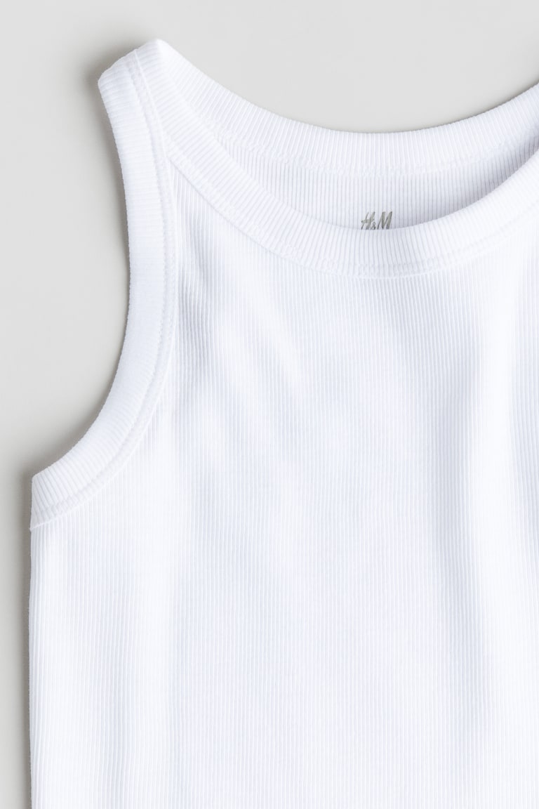 H&M Geripptes Baumwoll-Tanktop 2025
