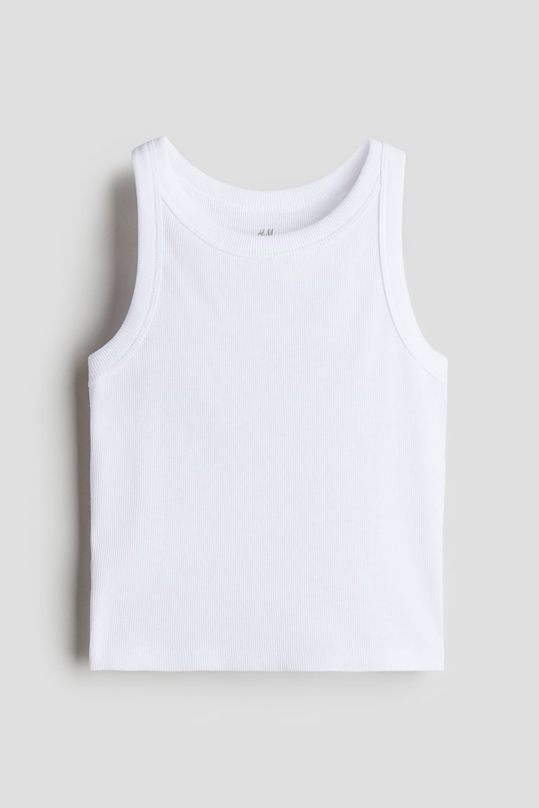 H&M Geripptes Baumwoll-Tanktop Outlet