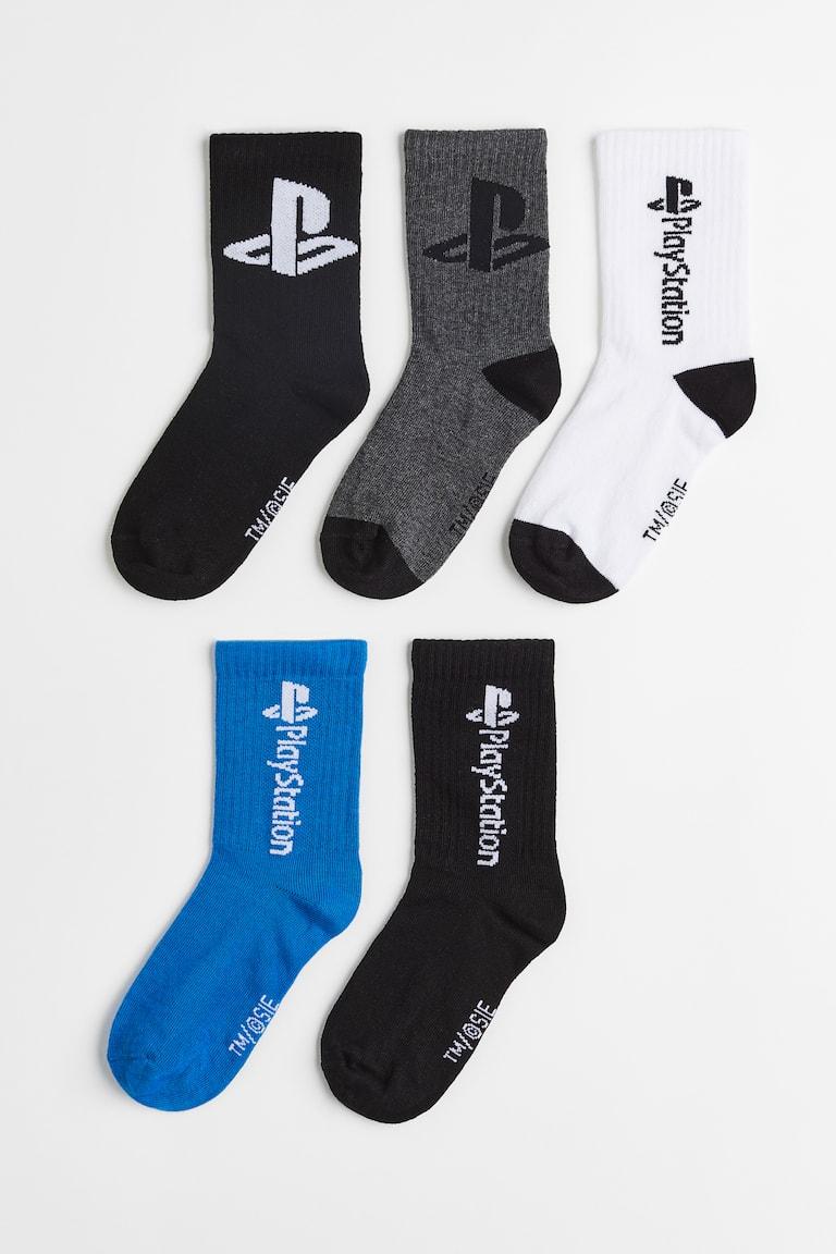 H&M 5er-Pack Socken mit Intarsienmotiv Versandkostenfrei