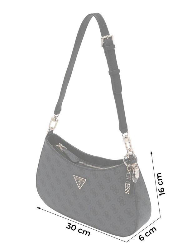 GUESS GUESS Schultertasche 'Noelle' in Schwarz Preisnachlass