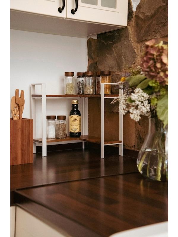 Wenko Wenko Eckregal in Karamell Weiß Top Angebot