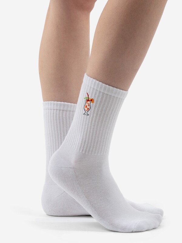 Occulto Occulto Socken 'Robin' in Weiß Riesige Rabatte