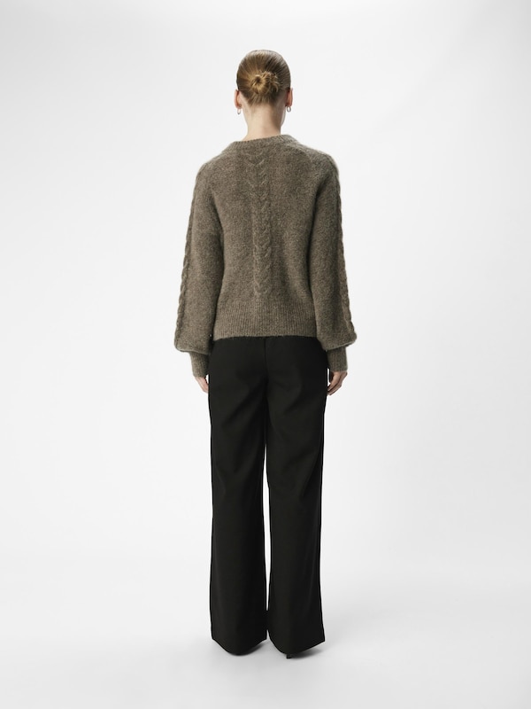 OBJECT OBJECT Pullover 'OBJNETE' in Braunmeliert Black Friday