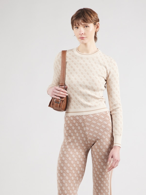 GUESS GUESS Pullover 'Lise' in Beige Creme Exklusive Angebote
