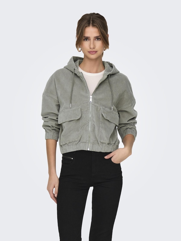 ONLY ONLY Jacke 'ONLKenzie' in Grau 50% Rabatt für begrenzte Zeit