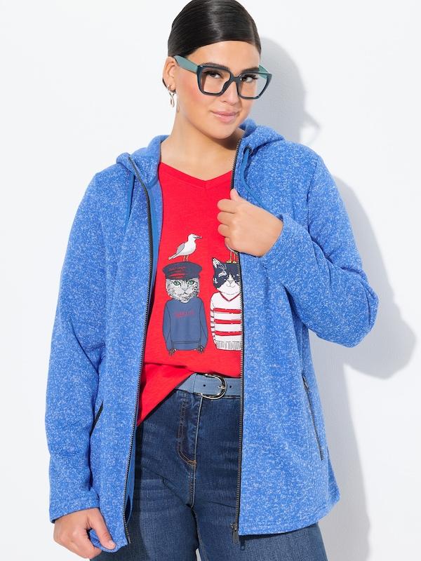 Ulla Popken Ulla Popken Fleecejacke in Blau Valentinstagsangebot