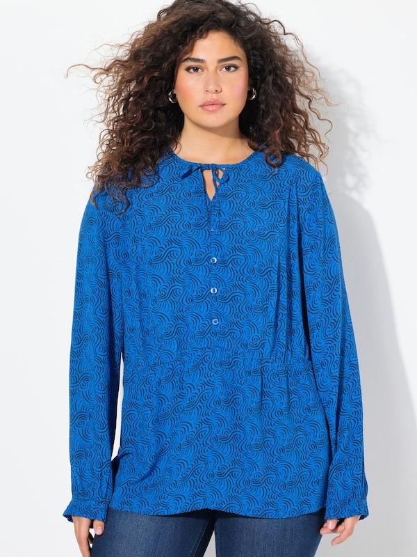 Ulla Popken Ulla Popken Bluse in Blau Marine Heißer Verkauf