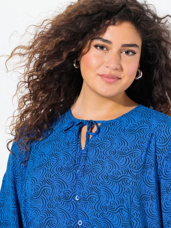 Ulla Popken Ulla Popken Bluse in Blau Marine Heißer Verkauf