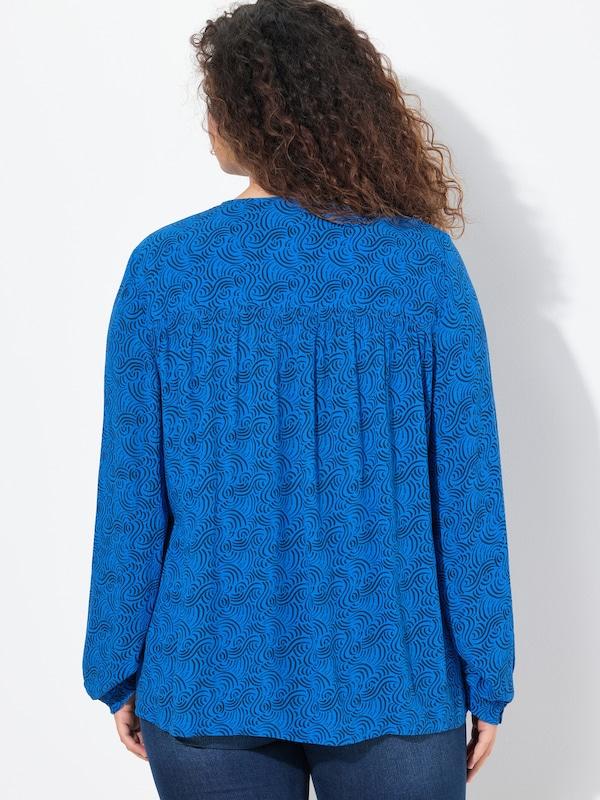 Ulla Popken Ulla Popken Bluse in Blau Marine Heißer Verkauf