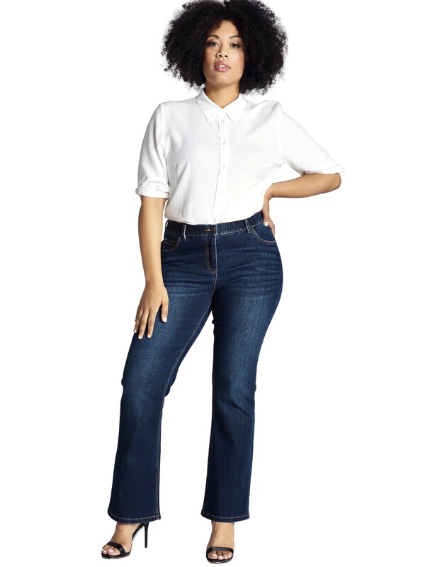 Ulla Popken Ulla Popken Bootcut Jeans in Dunkelblau Zeitlich begrenztes Angebot