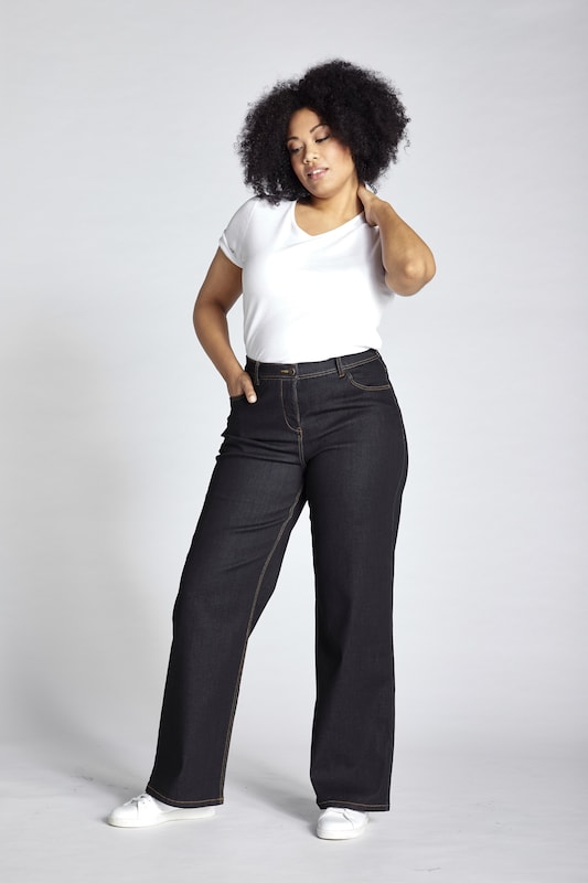 Ulla Popken Ulla Popken Wide Leg Jeans in Nachtblau Neuheiten