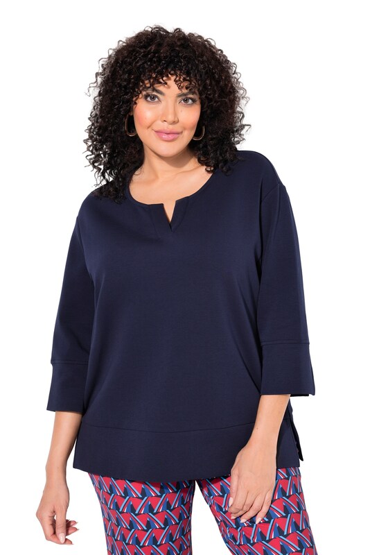 Ulla Popken Ulla Popken Sweatshirt 'Punto' in Marine Sonderangebote