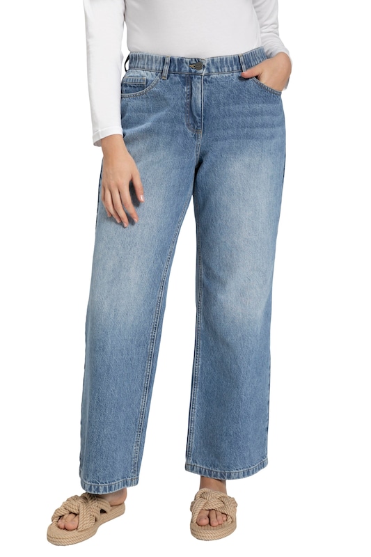 Ulla Popken Ulla Popken Wide Leg Jeans (GOTS) in Blue Denim Tiefpreis