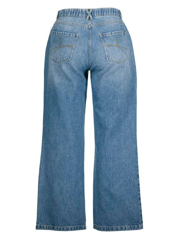 Ulla Popken Ulla Popken Wide Leg Jeans (GOTS) in Blue Denim Tiefpreis