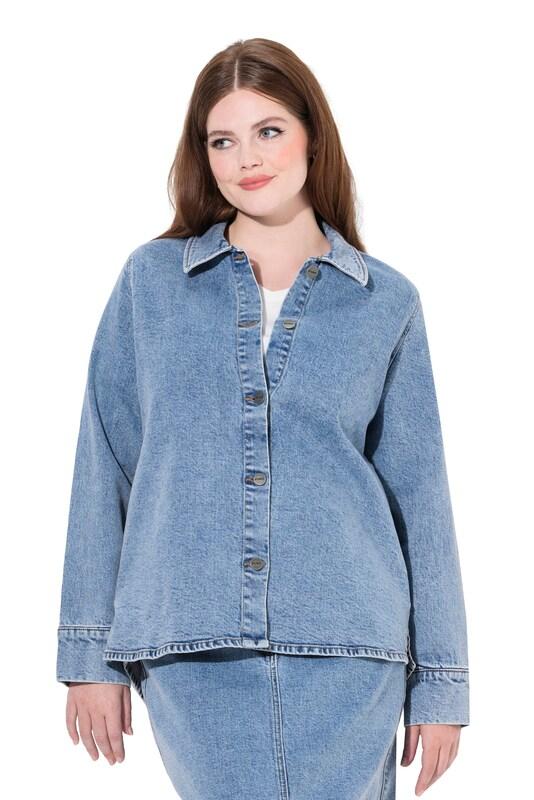 Ulla Popken Ulla Popken Jacke (GOTS) in Blue Denim Super Sparpreis